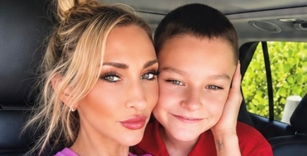 Amber Eager with her son